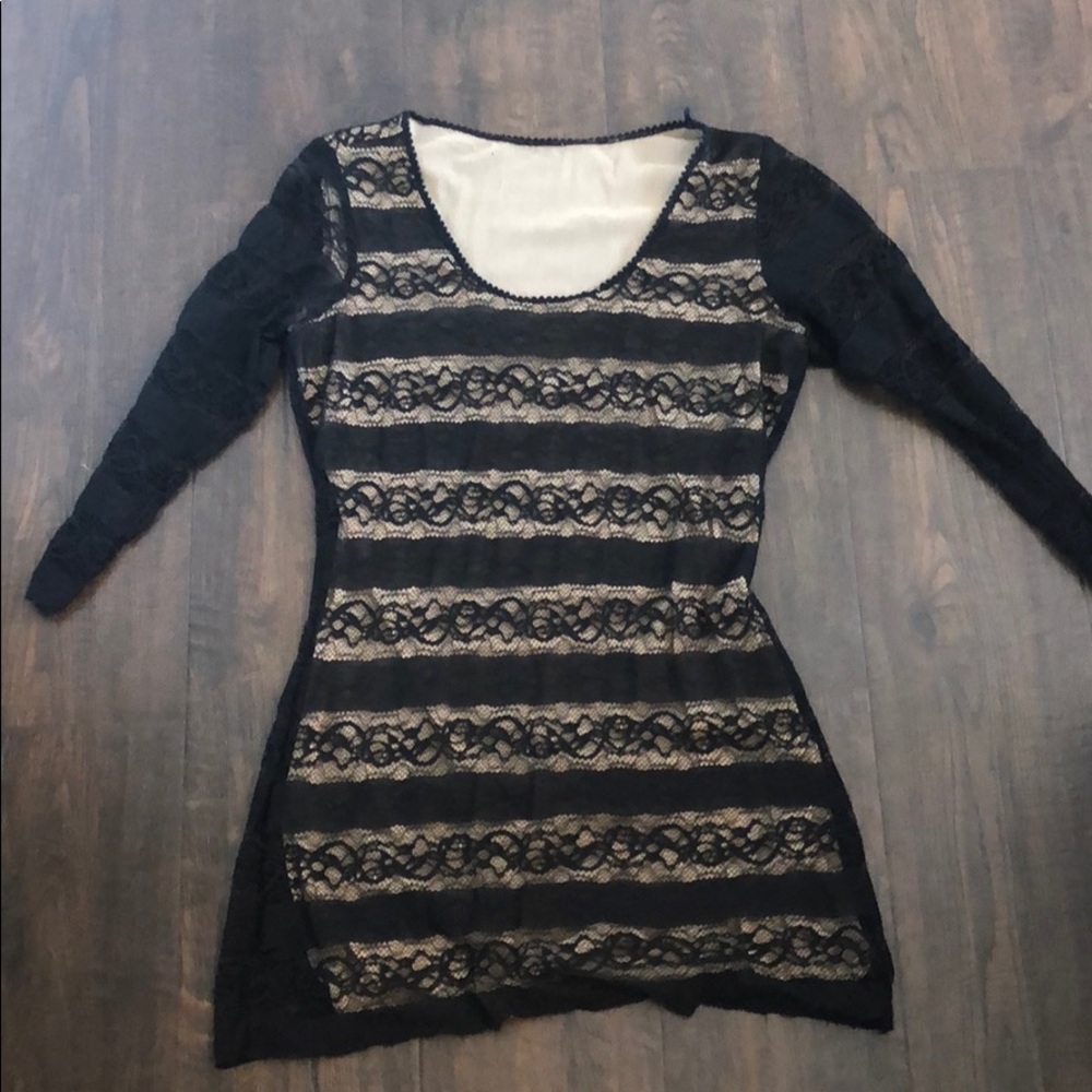 Black lace shirt